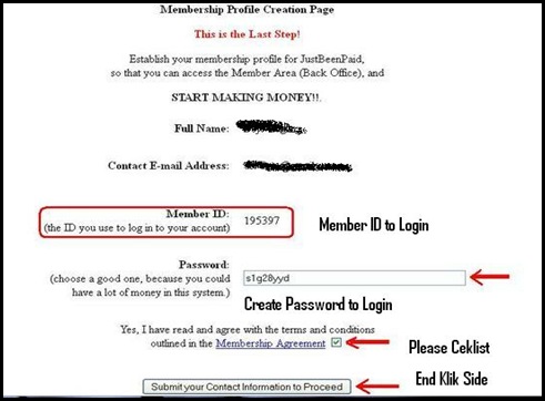 Create New Password For Just been Paid