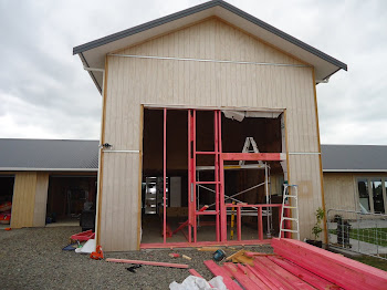 boat door out, framing for windows