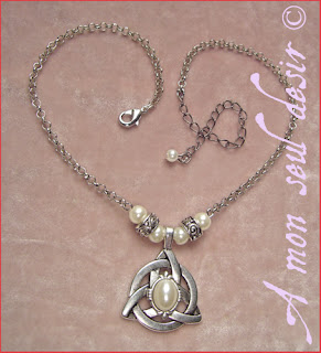 collier celtique celte triquetra magie blanche irlande viking celtic celtik necklace