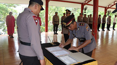 Kasat Intelkam Polres Buol Berganti, Kapolres Ucapkan Terimakasih Pejabat Lama .