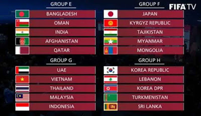 Jadwal Lengkap Kualifikasi Grup Piala Dunia 2022 Qatar Zona Asia