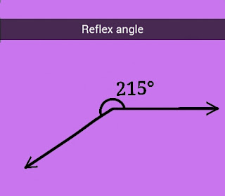 Reflex angle example 215°