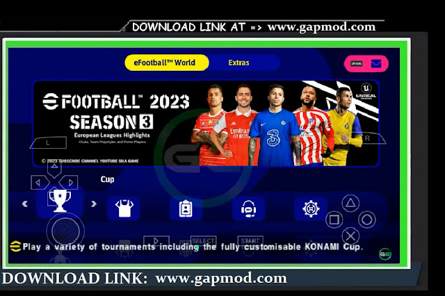 PES TM Arts 2023 Mod eFootball PPSSPP Commentary Peter Drury Final Update Winter Transfer