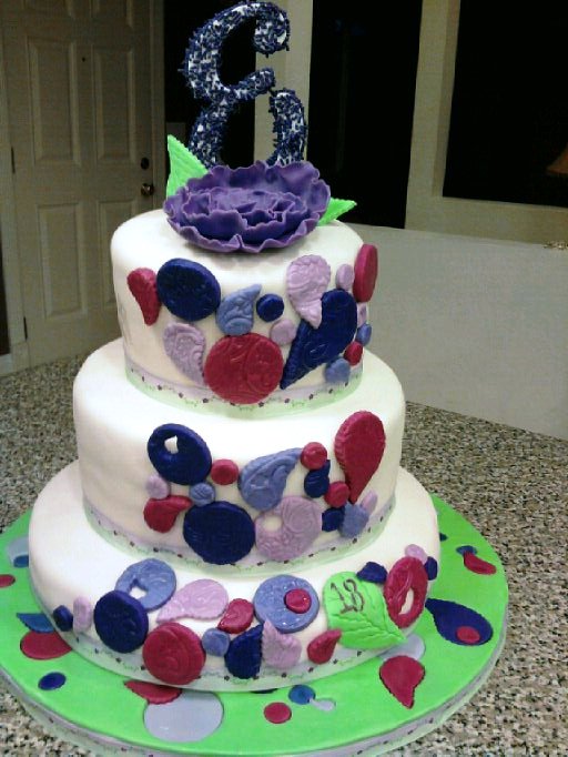 birthday cake 27. The top was orange cake with