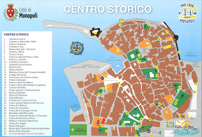 Mapa turístico de Monopoli.
