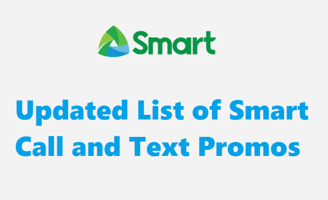 List of Smart Call and Text Promos