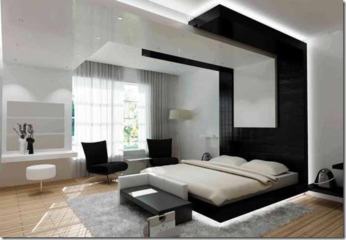 Desain Kamar Berlatar Hitam