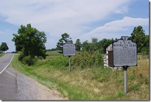 Red House & McDowell Graves marker with E. McDowell monument