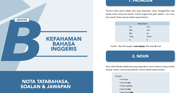 Contoh Soalan PSEE Seksyen Kefahaman Bahasa Inggeris