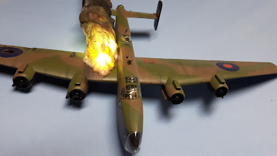 Halifax LV858 Night fighter Attack Diorama with LEDs