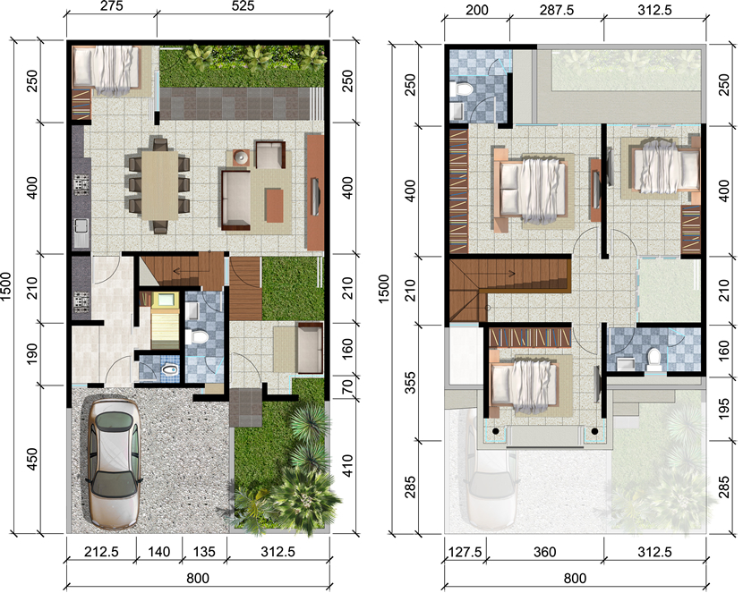 NEW DENAH RUMAH PONDOK INDAH