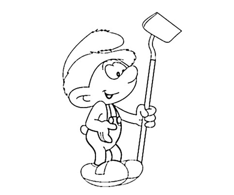 #8 Farmer Smurf Coloring Page