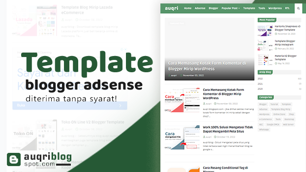 Template Blog Langganan Banget Diterima Google Adsense Tanpa Syarat