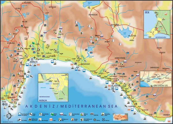 PATARA ANTALYA MAP