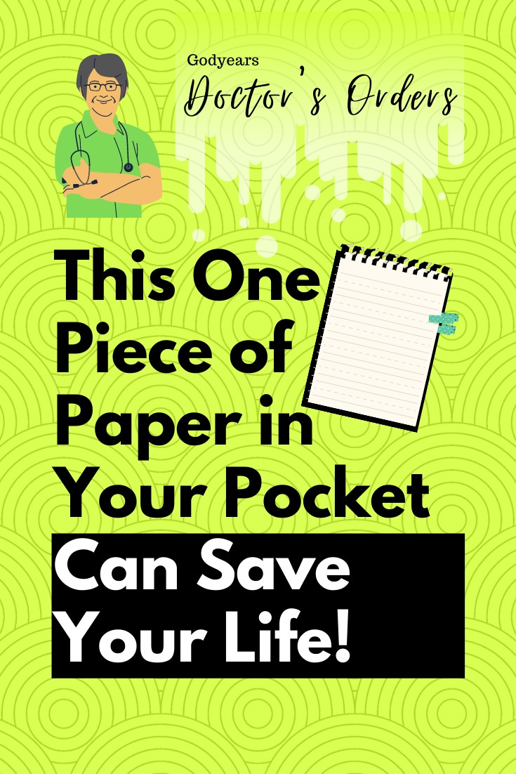 This One Piece of Paper in Your Pocket Can Save Your Life