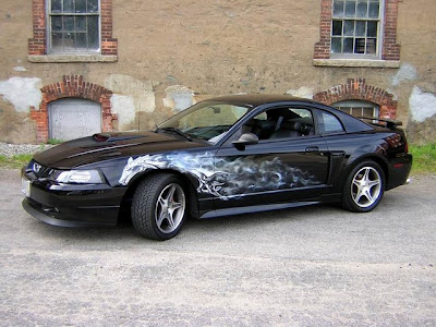 Automotive Art & Design Airbrush on Mustang Car 1