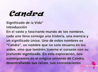 significado del nombre Candra