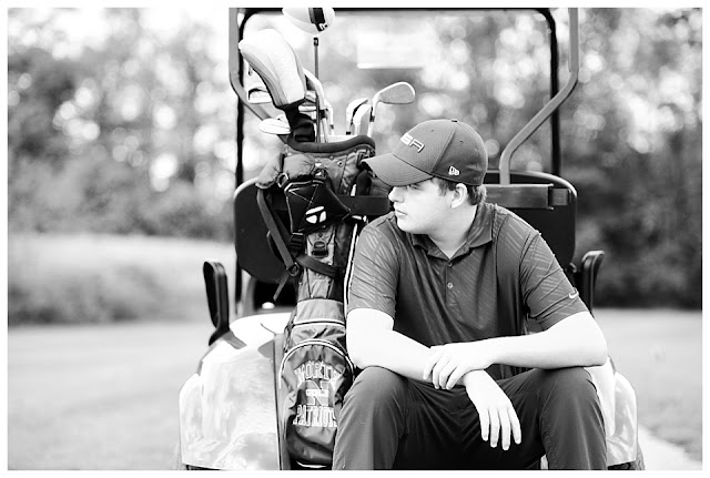 senior boy at golf course