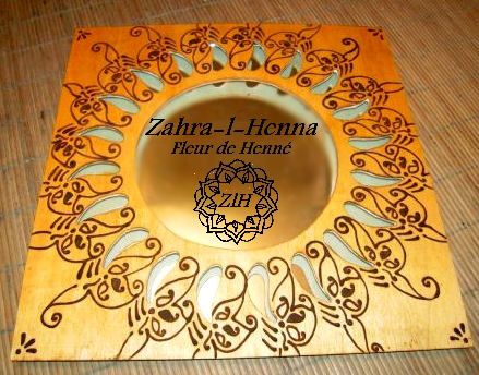 Miroir décoré henné