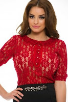 Bluza PrettyGirl Lace Type Red