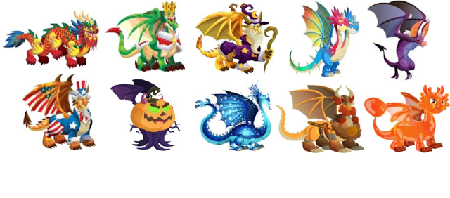 imagenes de huevos y dragones especiales de dragon city