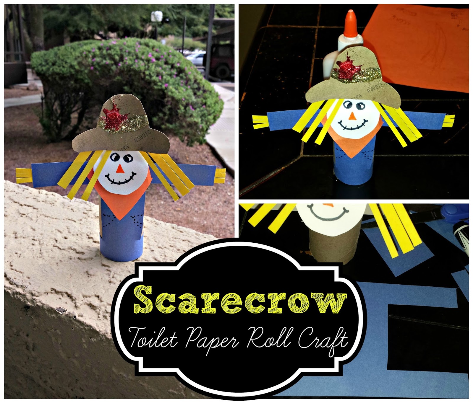 Scarecrow Toilet  Paper  Roll  Craft For Kid s Halloween  