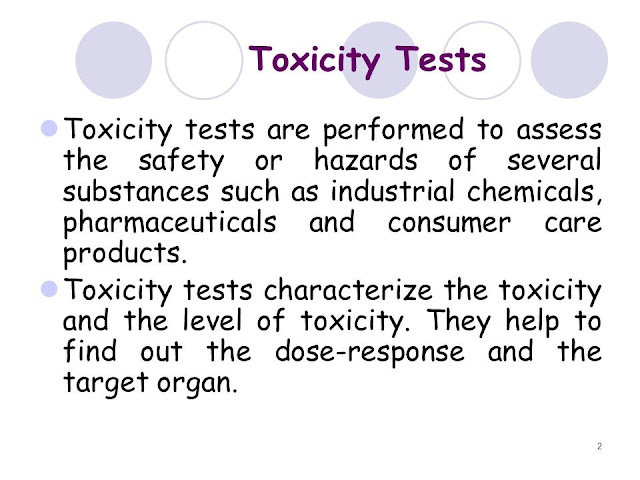 Tests on toxicology