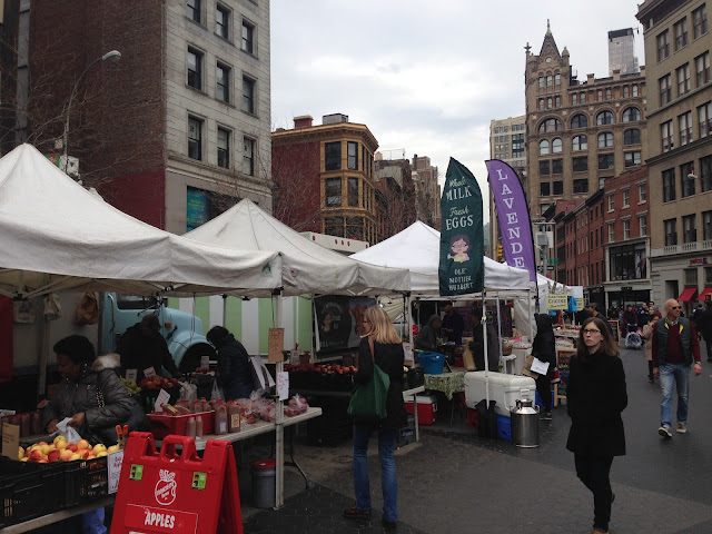 Market at Union Square in lower Manhattan