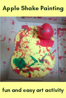 Apple Shake Painting fun and easy art activity