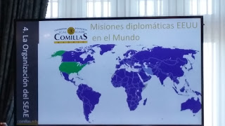 Mapa de las misiones diplomáticas de EEUU