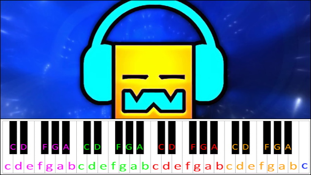 Skystrike by Hinkik (Geometry Dash) Piano / Keyboard Easy Letter Notes for Beginners
