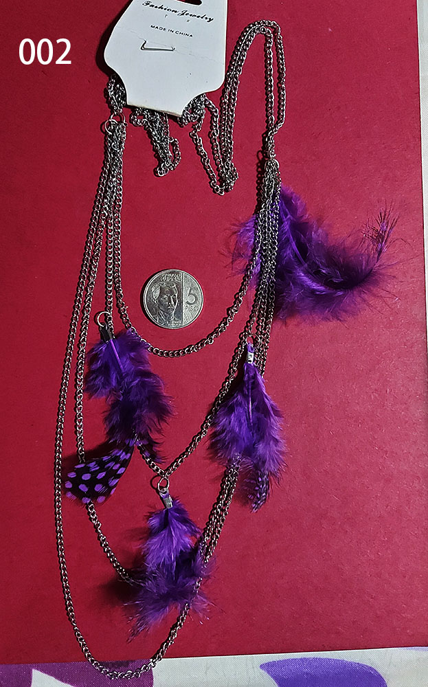 long feather necklace