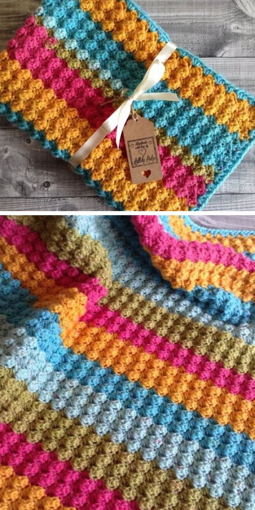 Bubbles Yarn Cakes Baby Blanket - Free Pattern 