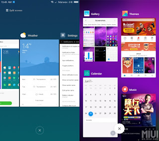 Perbandingan Recent App Tray MIUI 9 vs MIUI 10