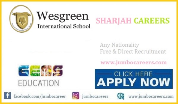 Latest Teacher jobs at British Curriculam Schools UAE. GEMS Wesgreen International School Sharjah jobs and careers 2022 - Apply Now