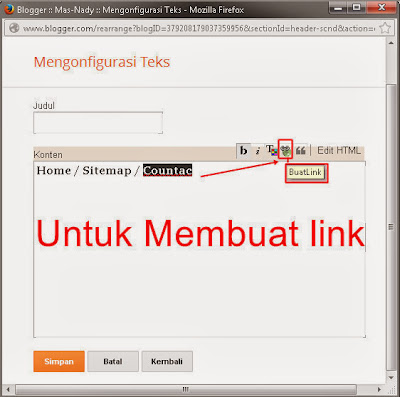 membuat link menu