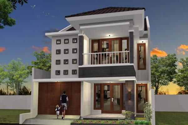 Contoh Desain Rumah Minimalis  2 Lantai