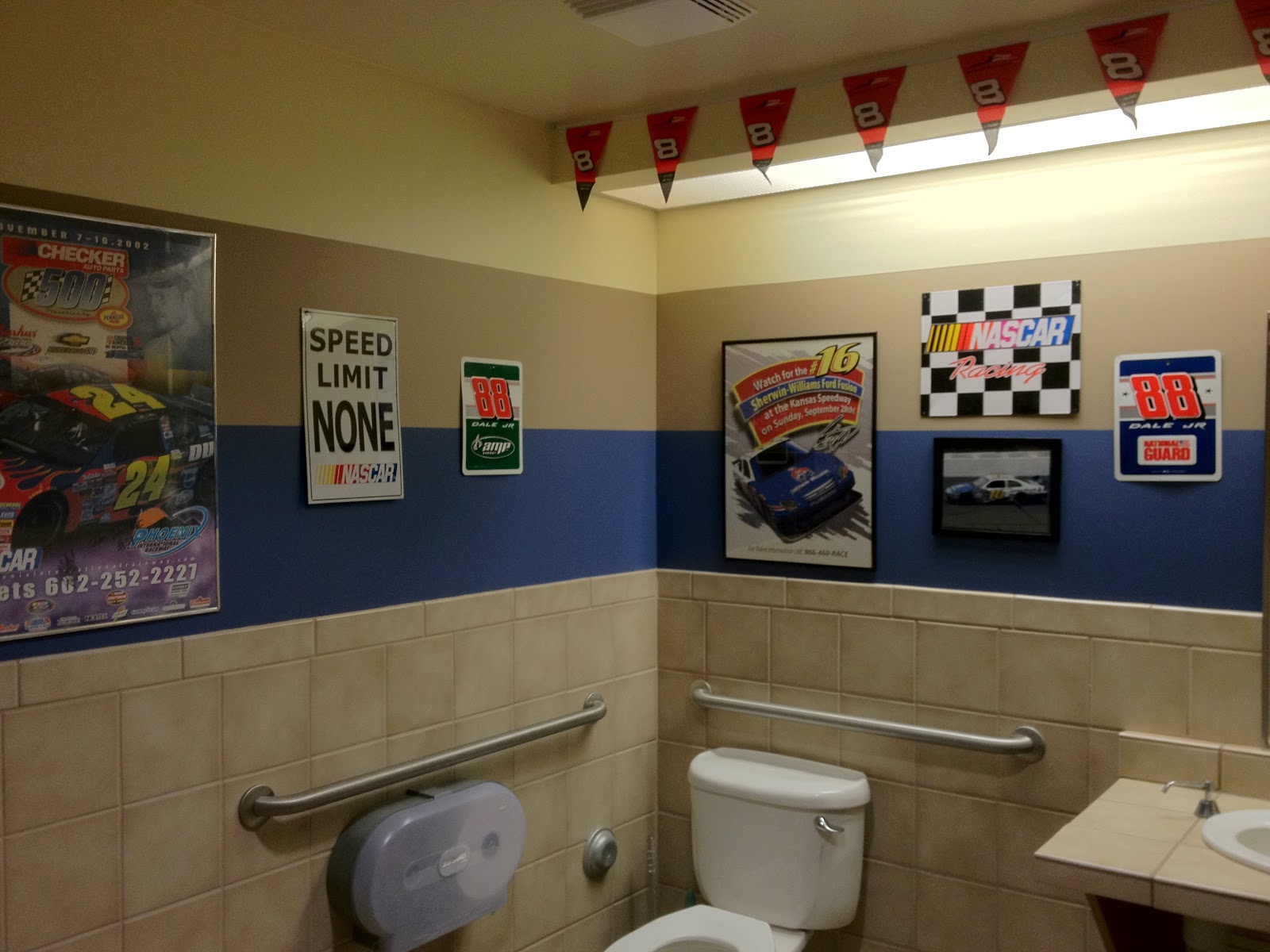 best bathroom color Nascar Themed Bathroom