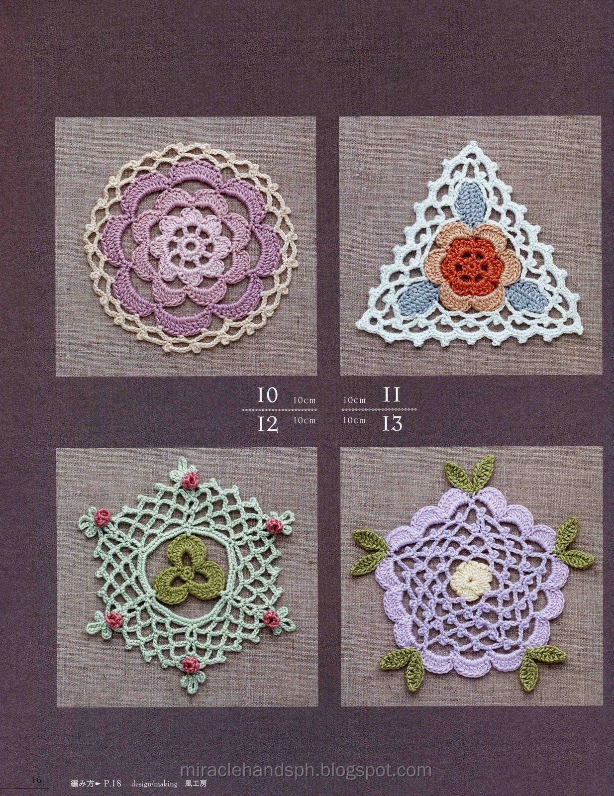 Free japanese craft book  Crochet  Rose Pattern 100 