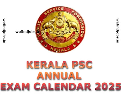 2025 Kerala PSC Annual Exam Calendar