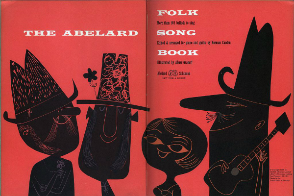 1958 Abelard Folk Song Book, by Norman Cazden, pictures by Abner Graboff. Abelard-Schuman.