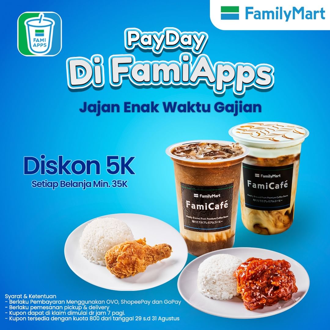 Promo FAMILYMART PAYDAY Diskon Rp 5.000