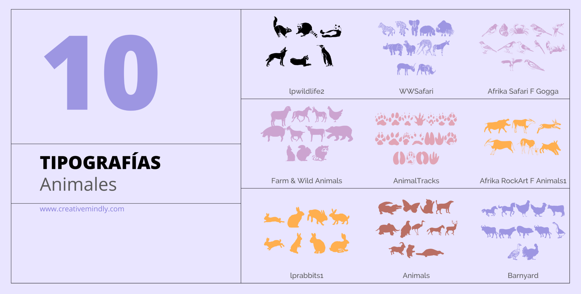 tipografias animales