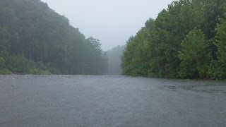 Pouring Rain on the Pigeon River