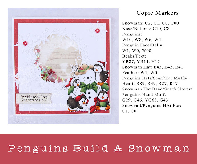 Heather's Hobbie Haven - Penguins Build a Snowman Card Kit