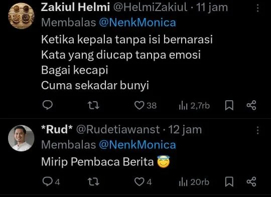 tolong alokasikan waktunya untuk ikut pelatihan Public Speaking ya bu ya agar tidak seper Menteri Pariwisata jadi sorotan netizen... pidatonya kayak Fufufafa, baca teks, kaku, tanpa ekspresi