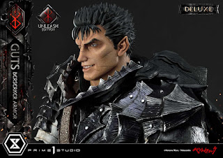 Berserk - Guts in Bersrk Armor Rage Edition y Unleash Edition Statues de Prime 1 Studio