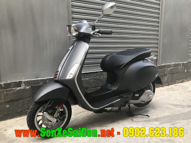 Mẫu sơn xe Vespa Sprint ABS 125 màu xám nhám cực đẹp