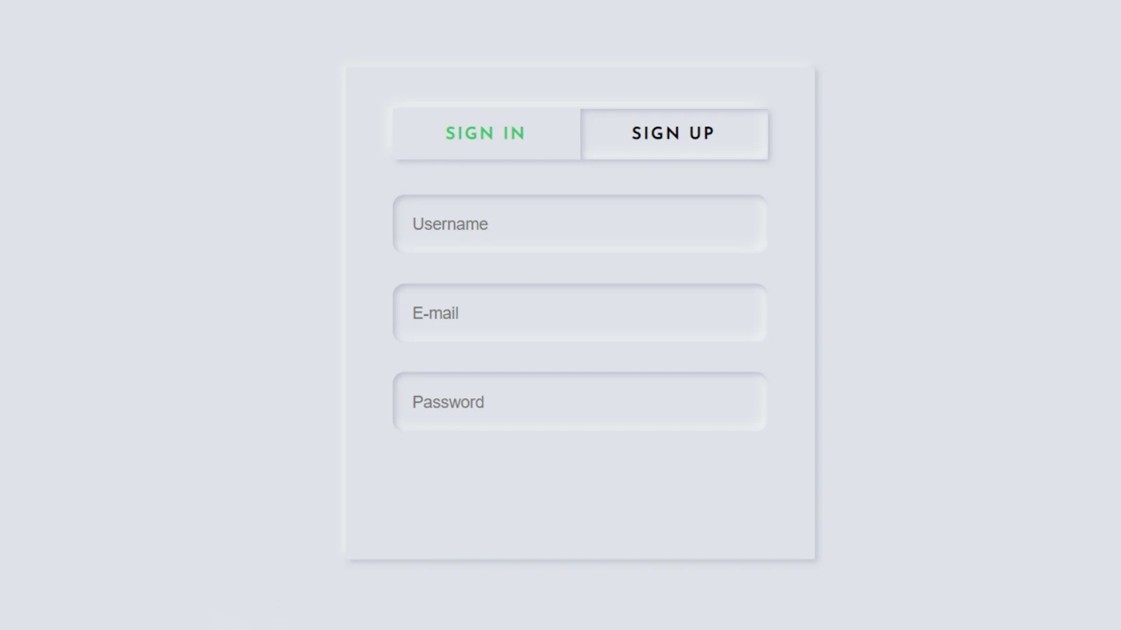 Create a place to input usernames, emails, passwords