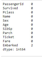 checkiing the missing values